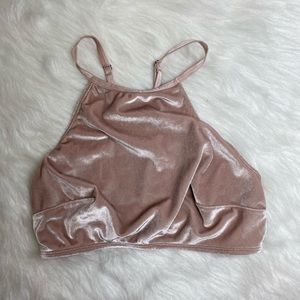 Soft pink Velvet bralette